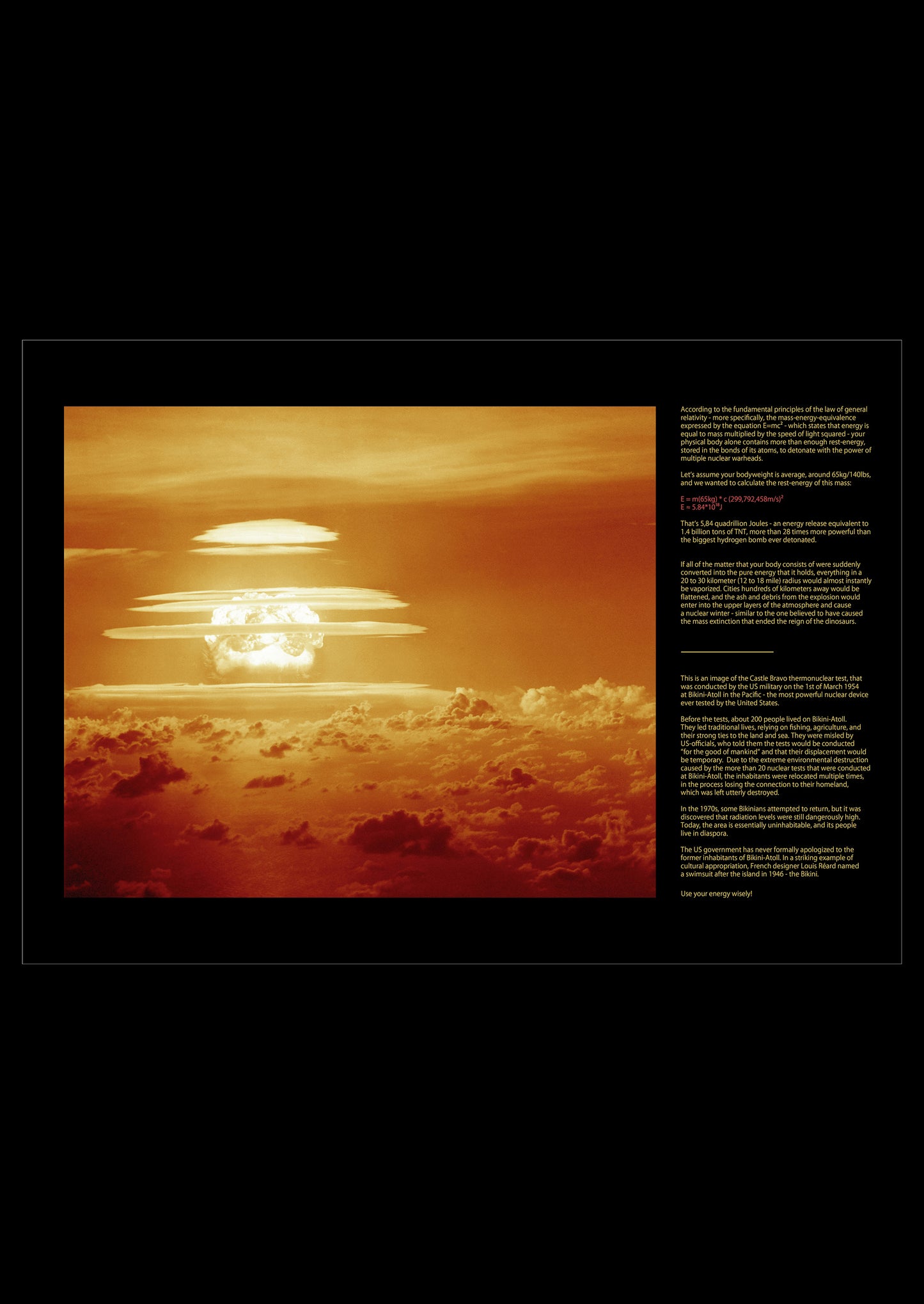 Castle Bravo Nuclear Test (Poster)