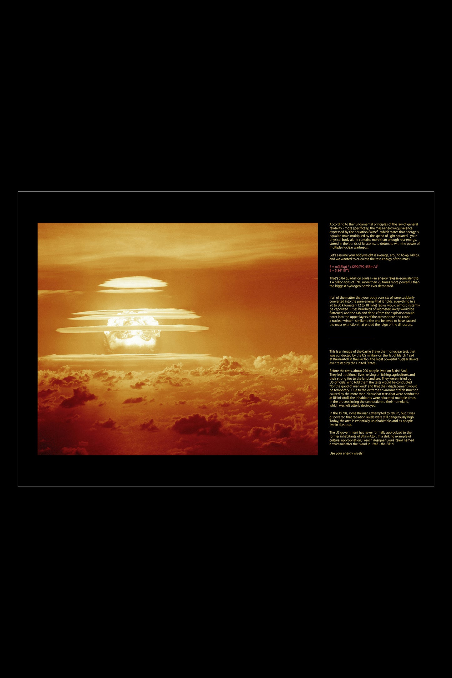 Castle Bravo Nuclear Test (Poster)