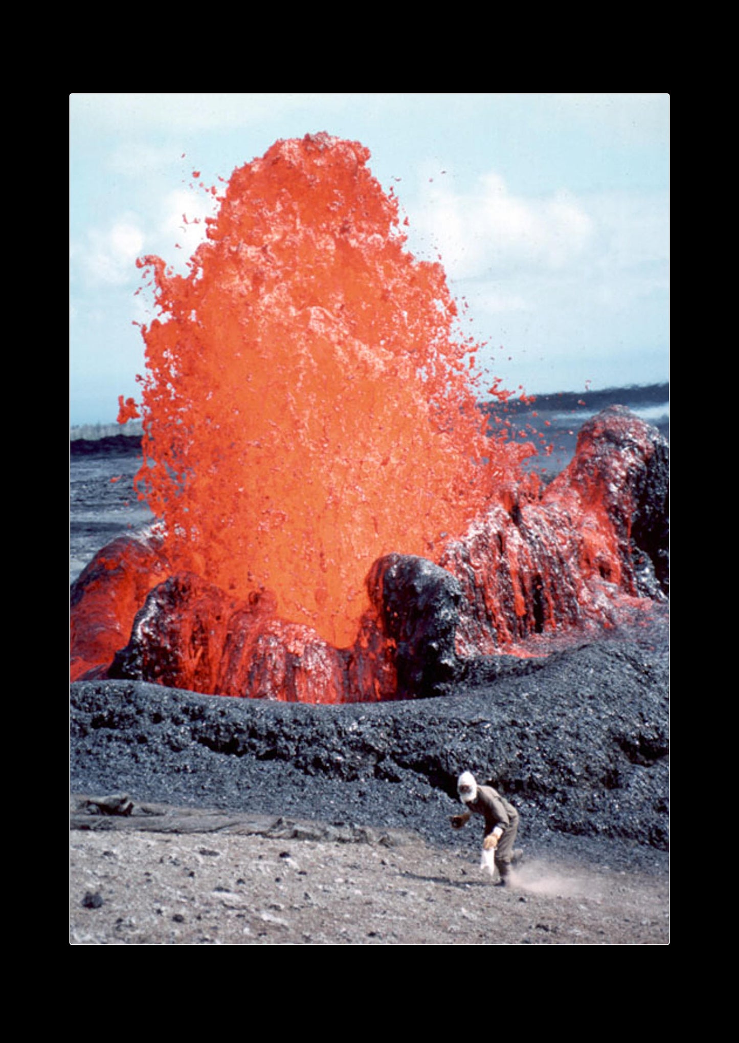 Researcher Running from an Active Volcano (Poster)